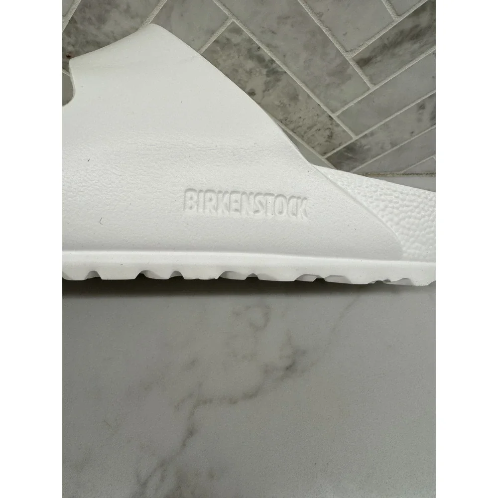 Birkenstock Arizona Essentials EVA Sandals Mens Size 10 43 White Slip On Slides